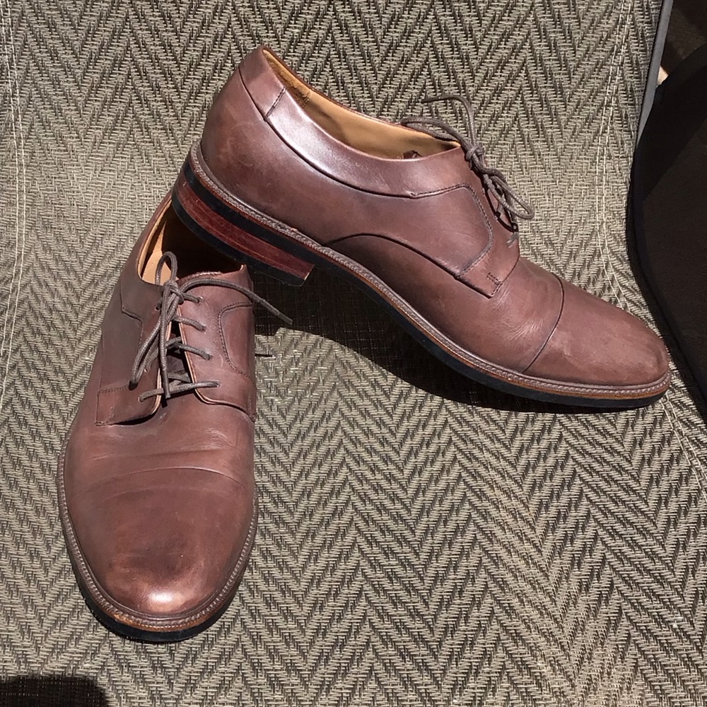 Cole Haan Grand OS Brown Leather Cap Toe HARTSFIELD Lace Up Oxford Shoes